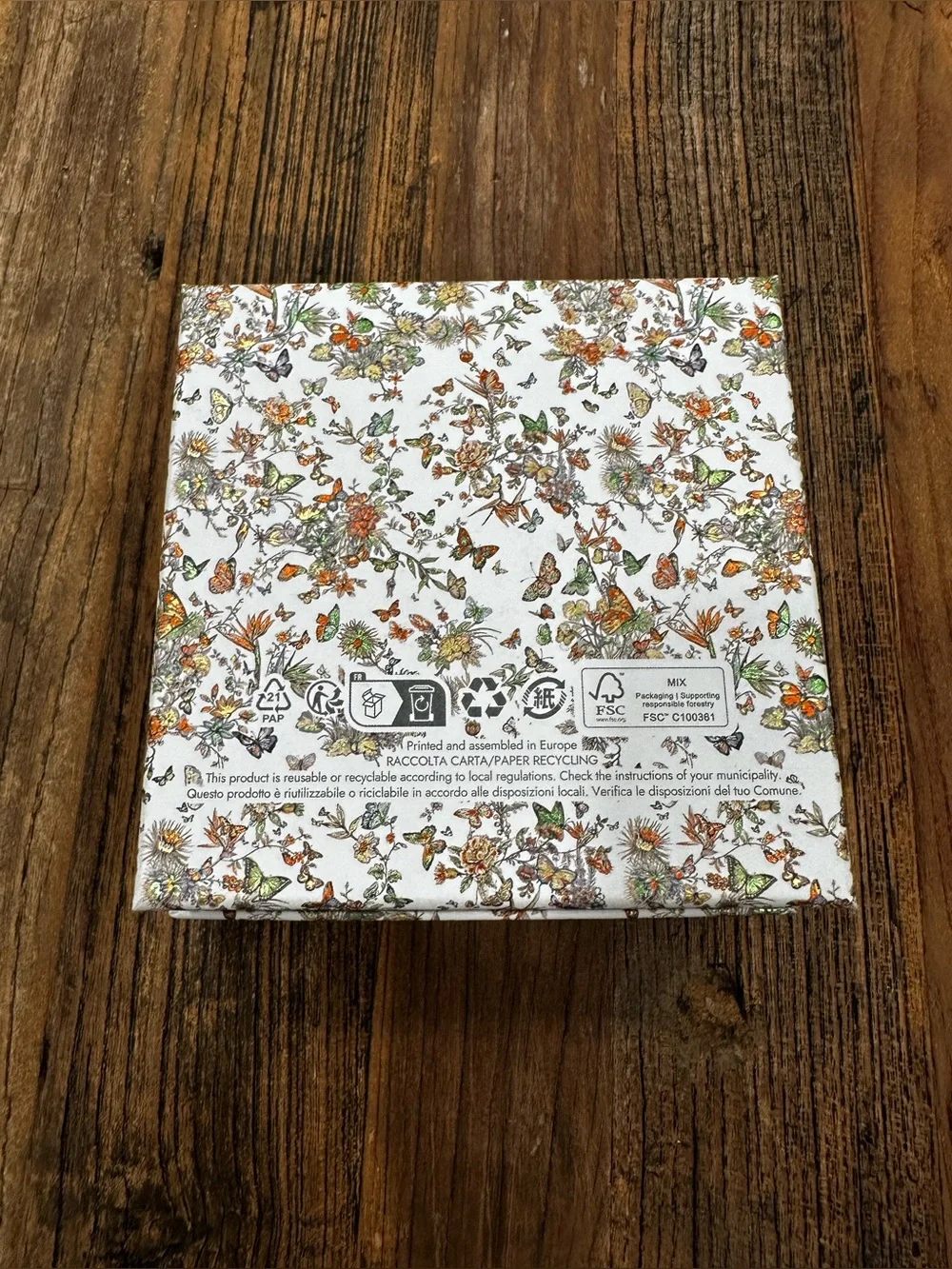 Dior White Floral Gift Box with Gold Logo